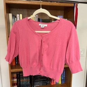 Cropped Pink Cardigan